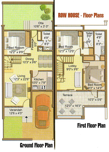 floor plan house. Row House Floor Plan