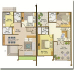 Twin Bungalow Floor Plan